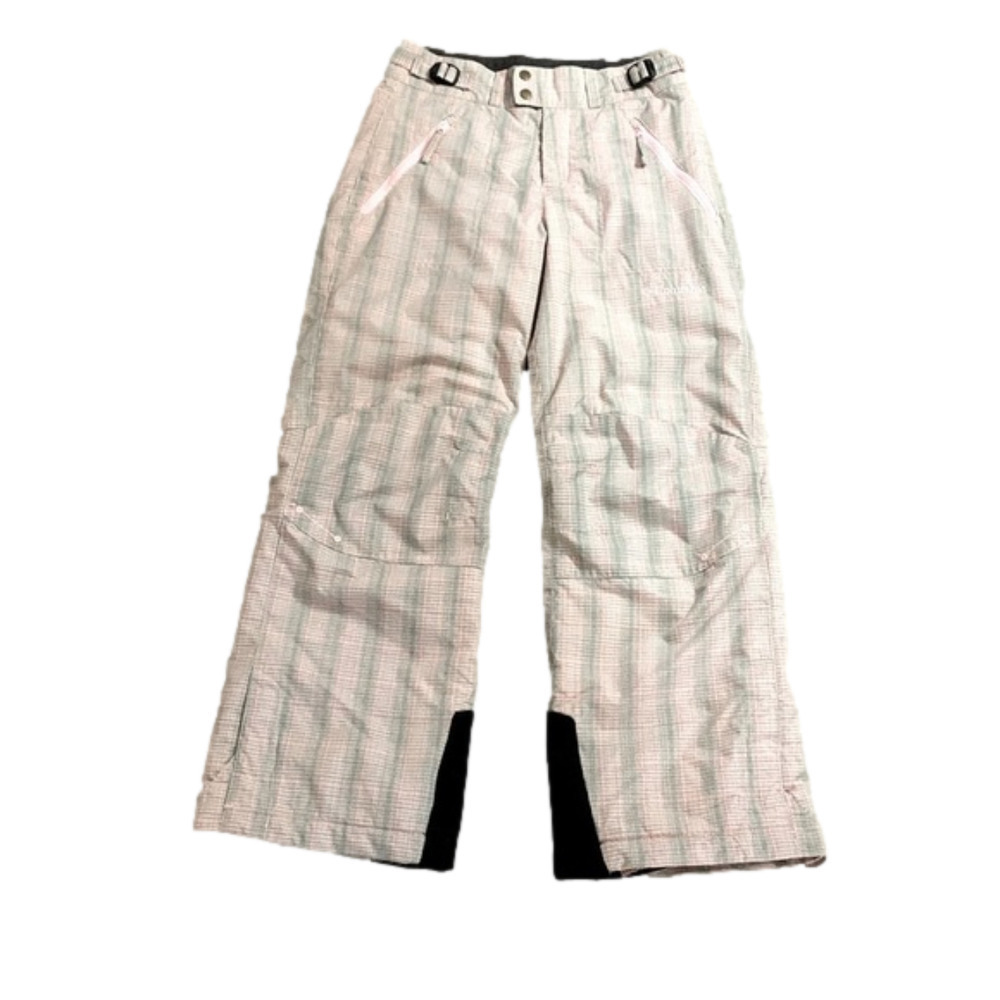 Columbia Youth Ski Pants, Size 10/12, Pink & Slate Blue Plaid.